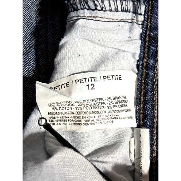 Gloria Vanderbilt Womens Petite 12P Amanda Jean Indigo Denim Bootcut Stretch - Picture 4 of 10